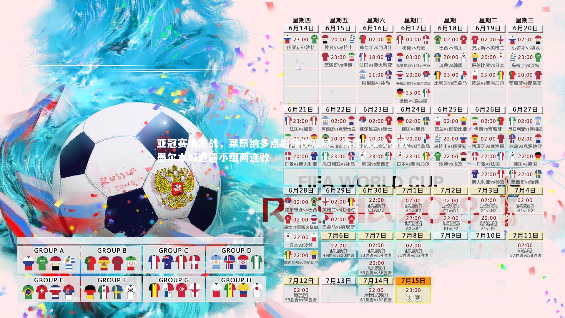 亚冠赛场激战,莱昂纳多点射难挽败局,浙江队1-2不敌墨尔本城遭遇小组两连败